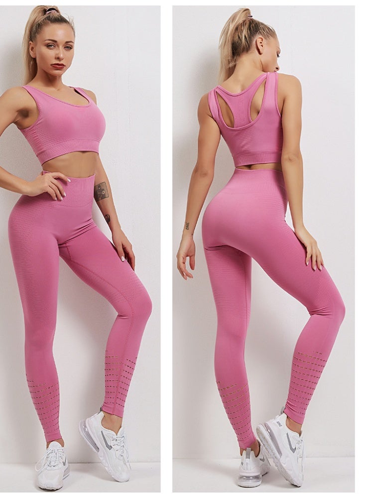 general 2026 2-piece fitness clothes - sports vest and tight pants for cross-border buttock-raising and leg-closing yoga nine-inch pants for women's yoga set - Image 3